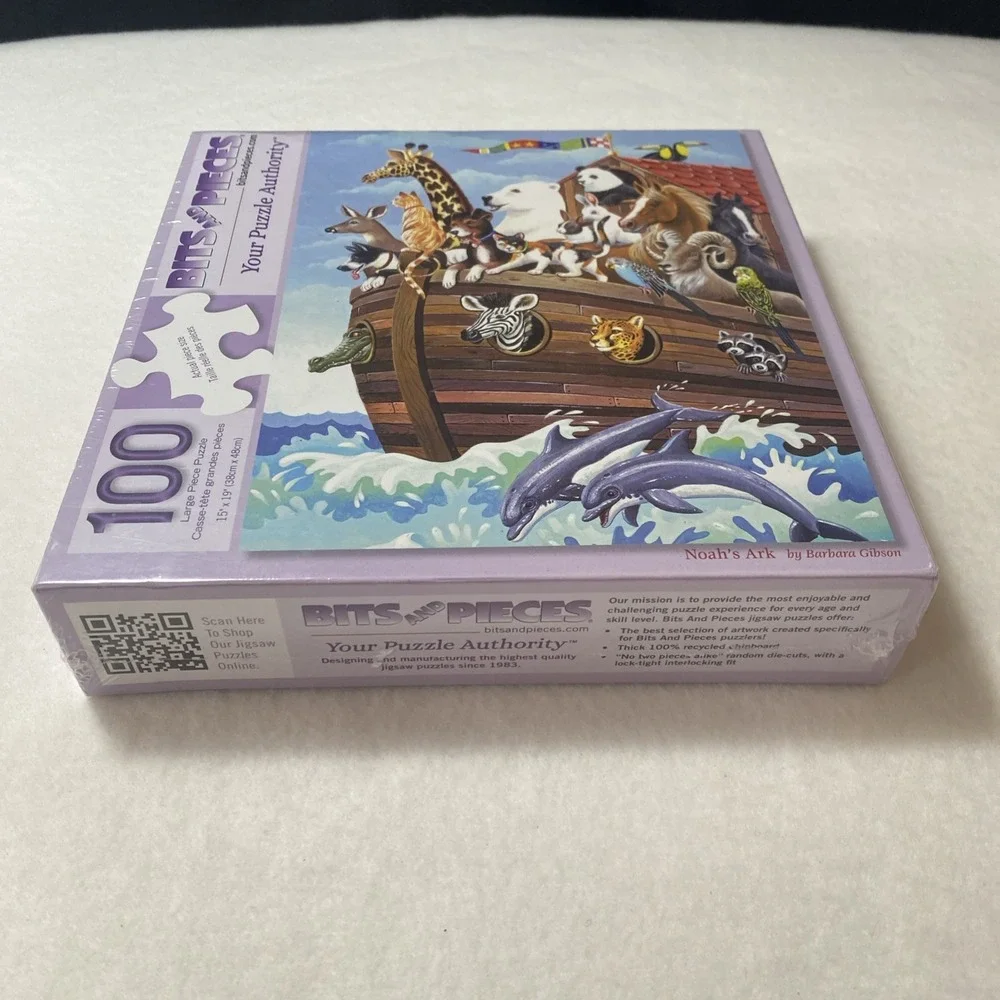 Bits And Pieces Noah's Ark Jigsaw Puzzle 100 Large Piece New Sealed Recycled
